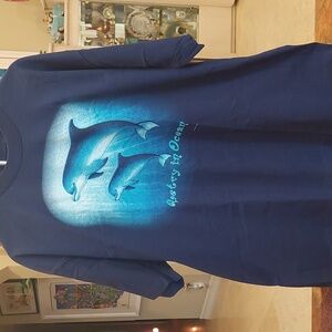 Graphic Tee with Dolphins